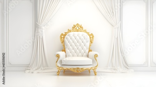 Luxury chair in white background