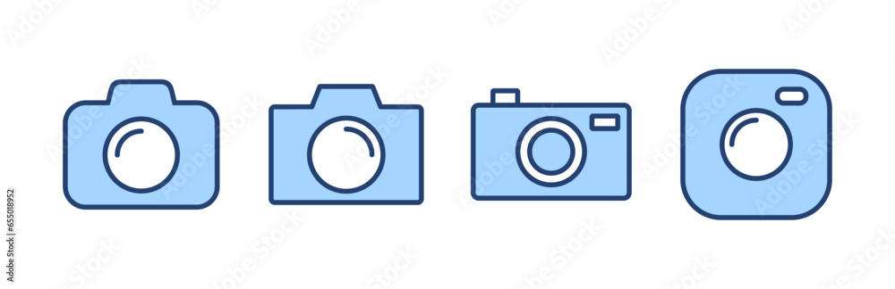 Camera icon vector. photo camera sign and symbol. photography icon.