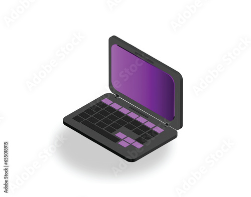 notebook vetor isometric 