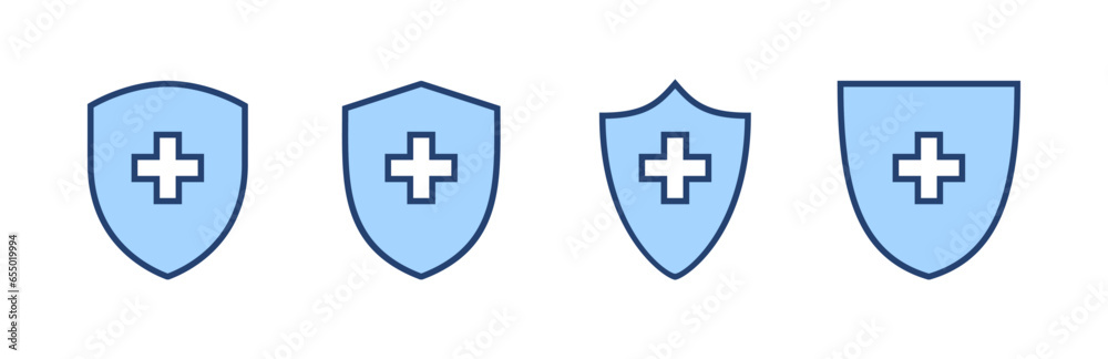 Obraz premium Health insurance icon vector. Insurance health document sign and symbol