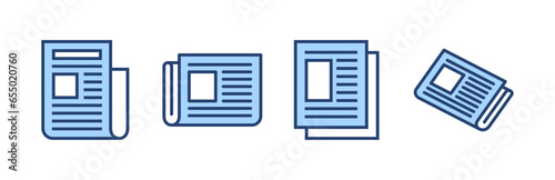 Newspaper icon vector. news paper sign and symbolign