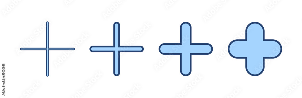 Plus icon vector. Add plus sign and symbol Plus icon vector. Add plus sign and symbol
