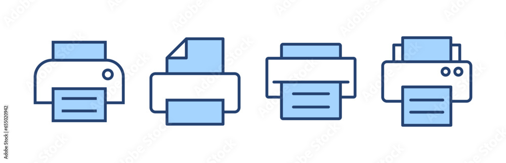 Print icon vector. printer sign and symbol Print icon vector. printer sign and symbol