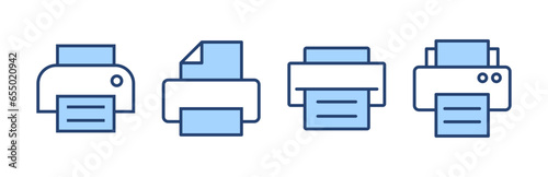 Print icon vector. printer sign and symbol