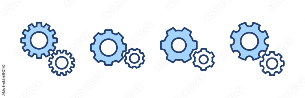 Setting icon vector. Cog sign and symbol. Gear Sign