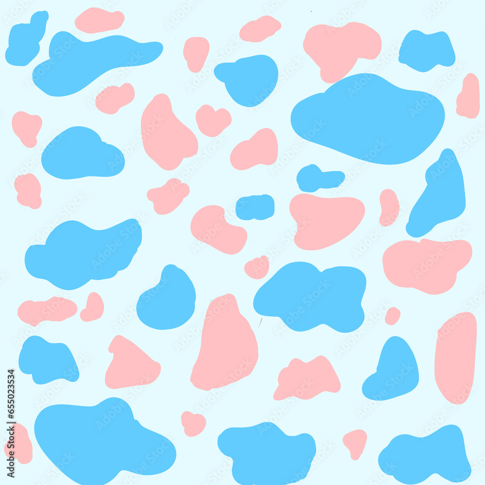 seamless background with cow blue seamless background with cow blue