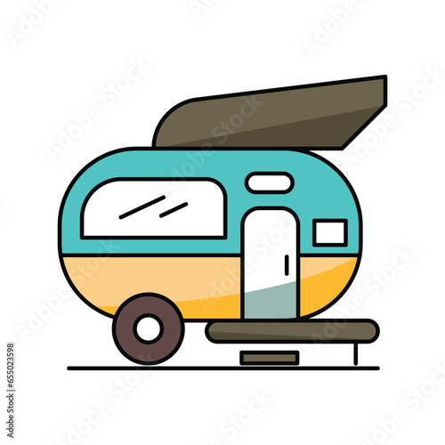 Caravan icon design illustration. Vector design