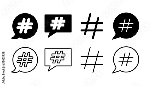Hashtag icon vector. hashtag simbols