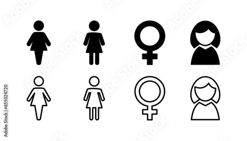 Female icon vector. toilet icon. restroom sign. gender