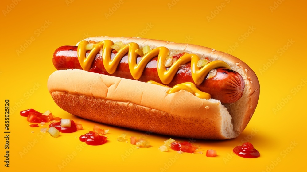 hot dog with mustard hot dog with mustard