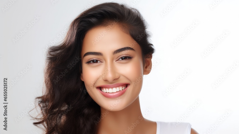 A beautiful model woman smiling with clean teeth. A beautiful model woman smiling with clean teeth.