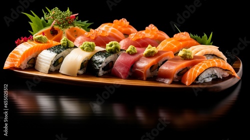 sushi with salmon