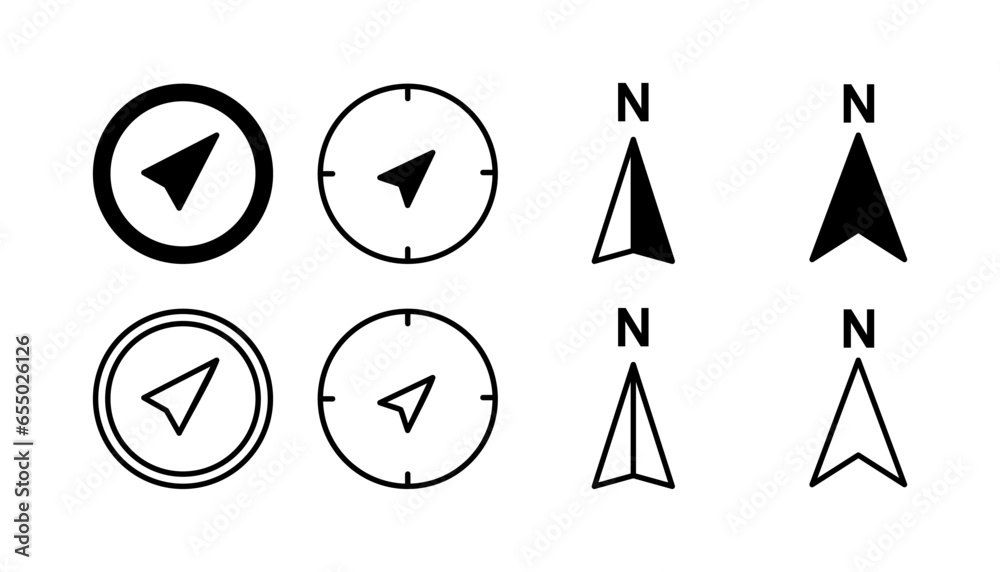 Compass icon vector. navigation icon Compass icon vector. navigation icon
