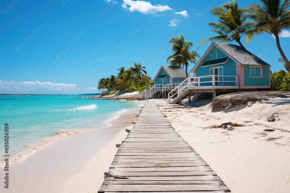 Bahamas themed background stock photo