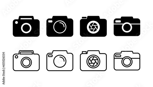Camera Icon in trendy flat style isolated. Camera symbol web site design