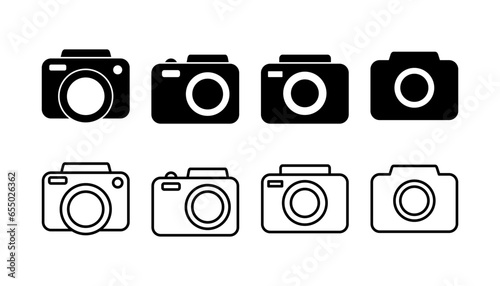 Camera Icon in trendy flat style isolated. Camera symbol web site design