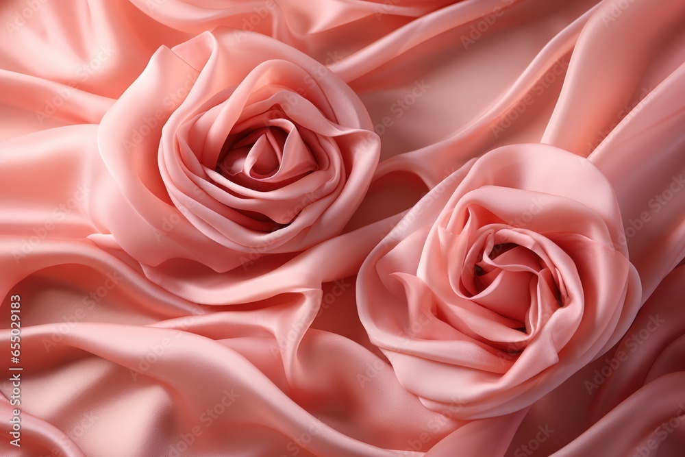 Rose silk themed background stock photo