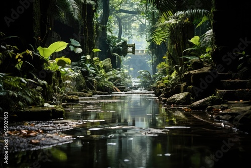 Rainforest themed background stock photo