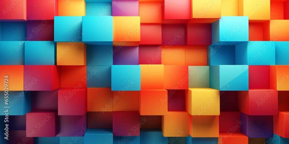 GEOMETRIC COLORFUL 3D SHAPE PATTERN BACKGROUND GEOMETRIC COLORFUL 3D SHAPE PATTERN BACKGROUND