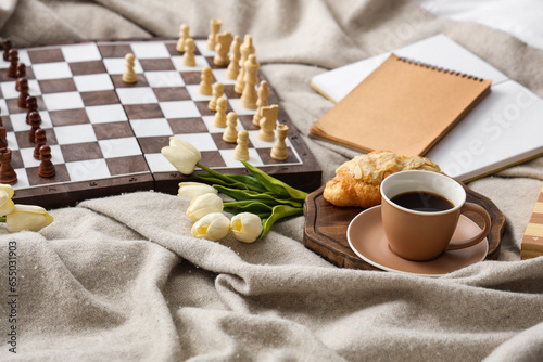 Cozy morning breakfast with...