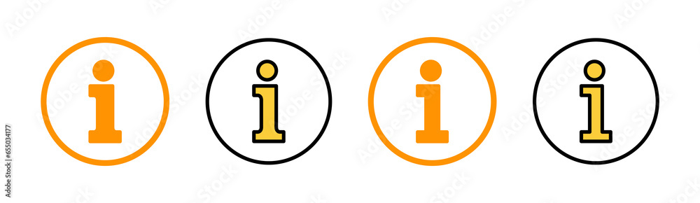 Information sign icon set for web and mobile app. about us sign and symbol. question mark icon Information sign icon set for web and mobile app. about us sign and symbol. question mark icon