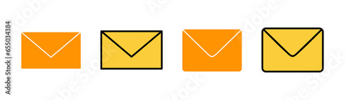 Mail icon set tor for web and mobile app. email sign and symbol. E-mail icon. Envelope icon