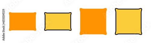 Pillow icon set for web and mobile app. Pillow sign and symbol. Comfortable fluffy pillow