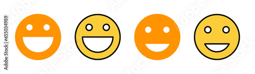 smile icon set for web and mobile app. smile emoticon icon. feedback sign and symbol