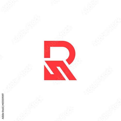 RS or SR initial letter logo design vector 