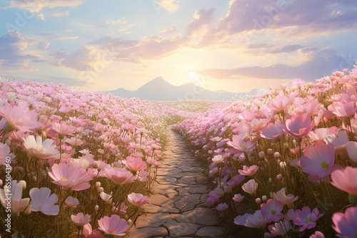 Pastel Flower Path