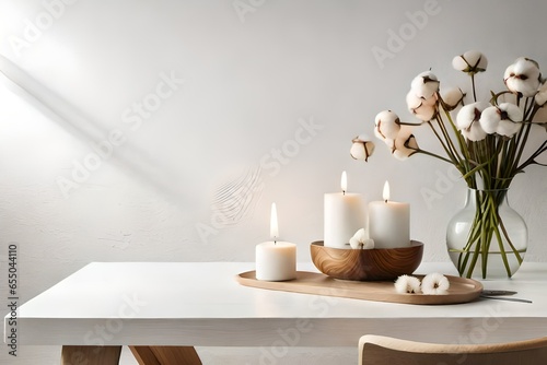 white candle on a table