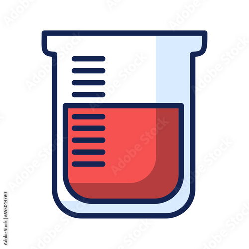 Vector minimalist erlenmeyer flask flat vector illustration