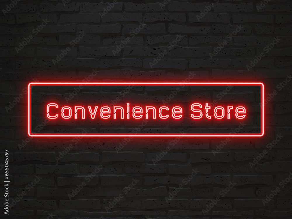 convenience store のネオン文字