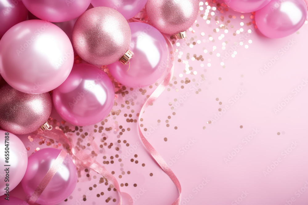 Ornaments and pink shades Abstract background