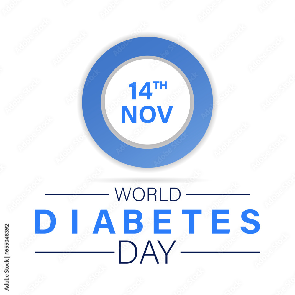 World diabetes day awareness poster banner background design with blue Background, banner, card, poster, template. Vector illustration. World diabetes day awareness poster banner background design with blue Background, banner, card, poster, template. Vector illustration.