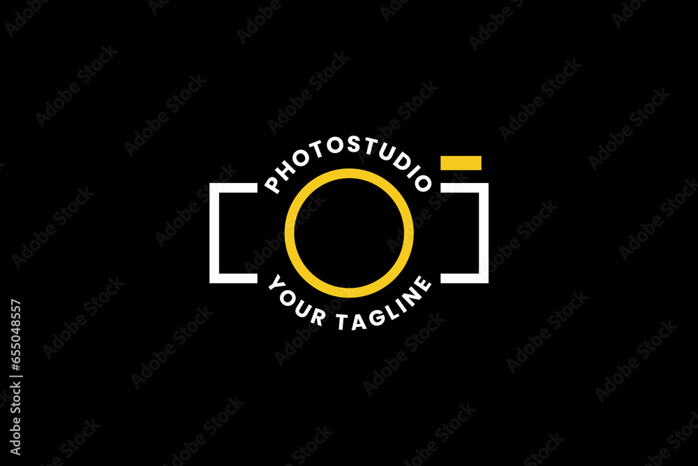 Fototapeta premium photo studio logo vector icon illustration