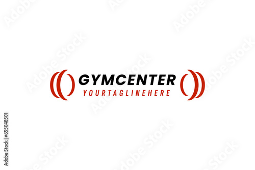 gym center logo vector icon illustration