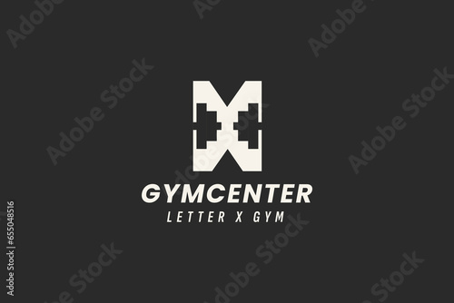 gym center logo vector icon illustration