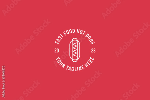 hot dog logo vector icon illustration
