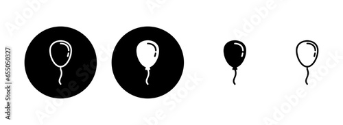 Balloon icon set illustration. Party balloon sign and symbol
