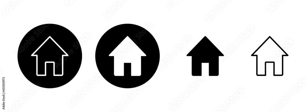 Home icon set illustration. House sign and symbol Home icon set illustration. House sign and symbol