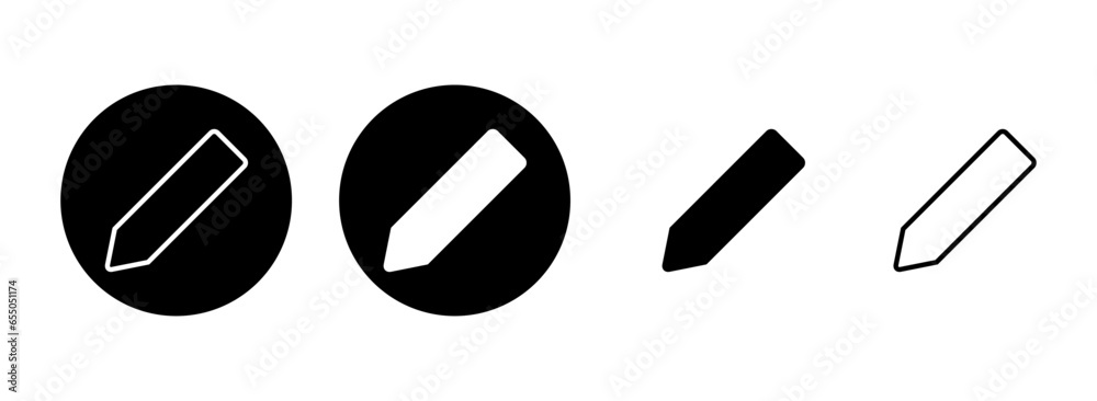 Pencil icon set illustration. pen sign and symbol. edit icon vector