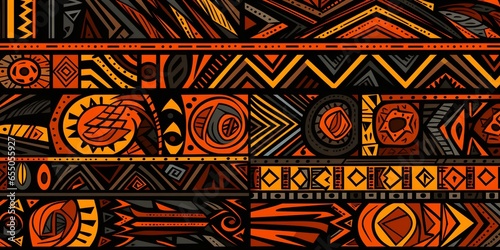 Wallpaper Mural african tribal pattern background Torontodigital.ca