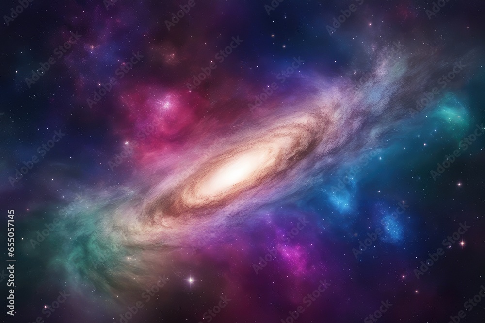 Fototapeta premium Colorful cosmic landscape