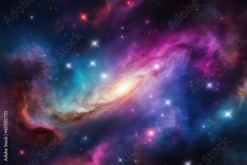 Color burst galactic sky