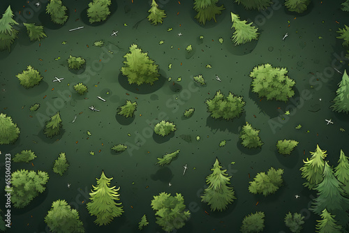 top down illustrated forest background