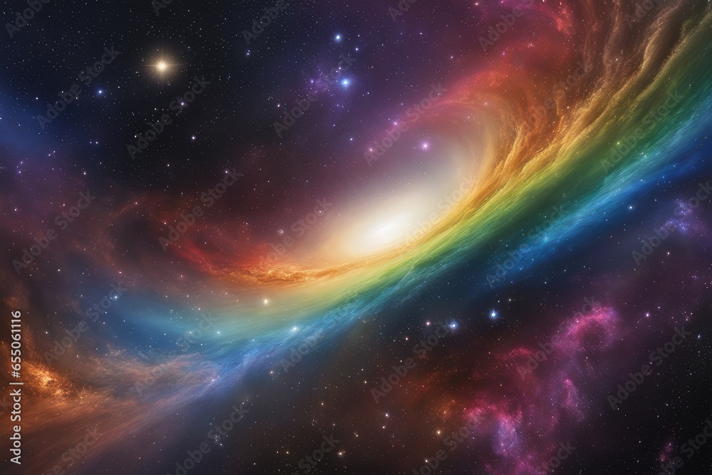 Astral spectrum explosion resembling a rainbow