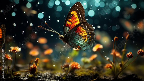 butterfly on a flower HD 8K wallpaper Stock Photographic Image © AA