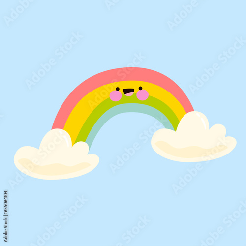 Vector hand drawn rainbow concept