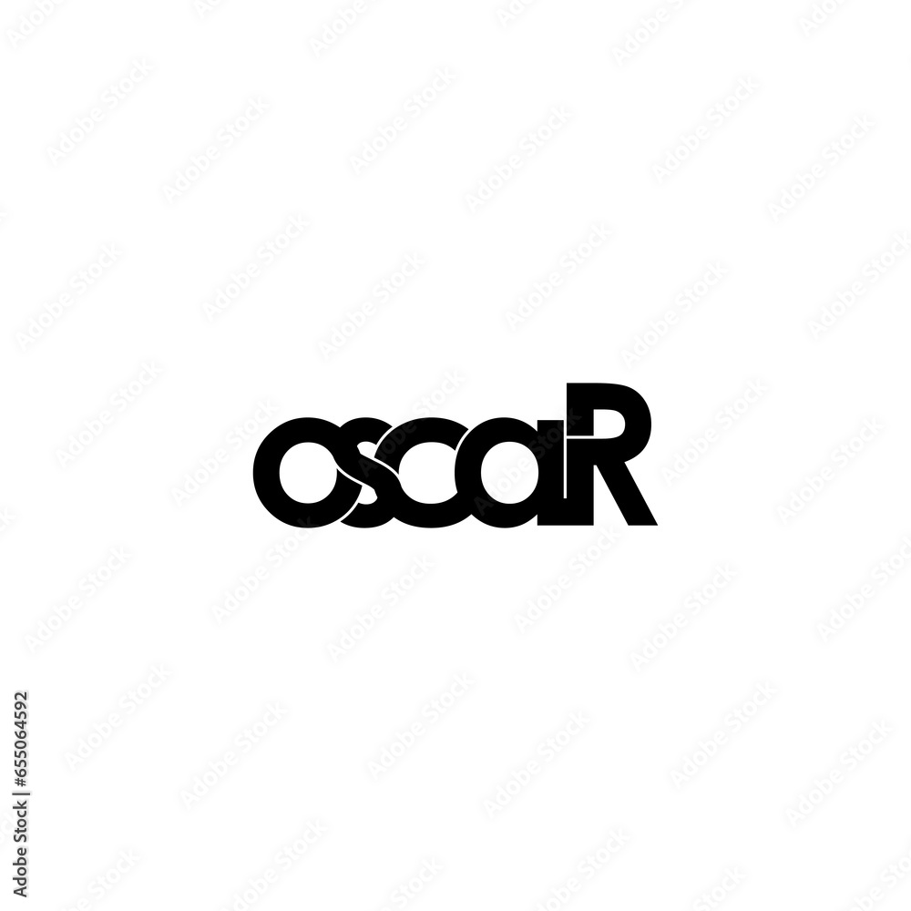 oscar initial letter monogram logo design